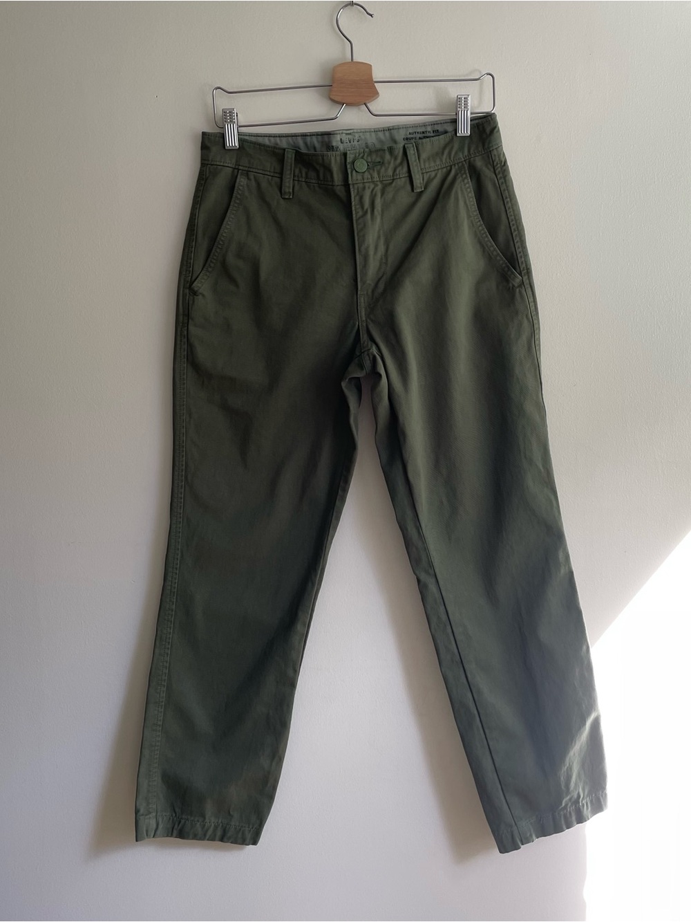 Levi’s XX Chino Authentic Fit Olive Green Cotton Pants Men’s 30x30 W30 L30